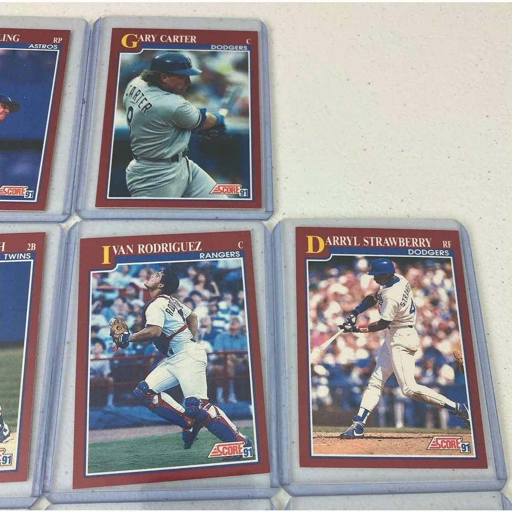 VTG Lot Bundle of 14 1991 Score and Fleer MLB collectible baseball trading cards